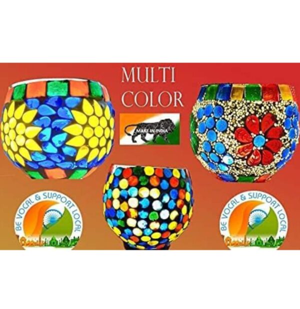 Electric Ceramic Multicolor Aroma Diffuser Kapoor Dani | Camphor Diffuser Incense Burner Holder Kapoor Dani with Night Lamp for Home, Office (Multi-color) - Image 5