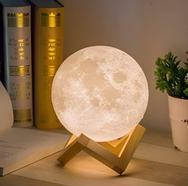 3D Rechargeable moon lamp color changing crystal ball night lamp (multicolour)