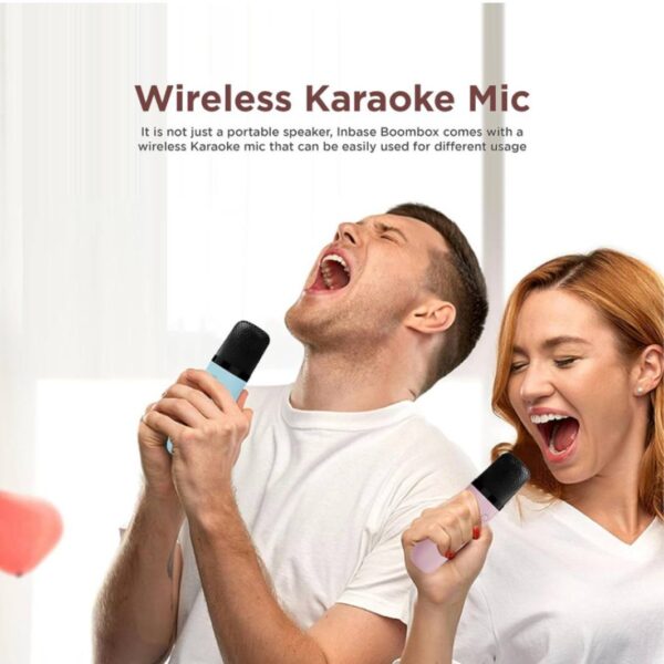 Portable Wireless Bluetooth Speaker with Wireless Karaoke Mic - Image 6