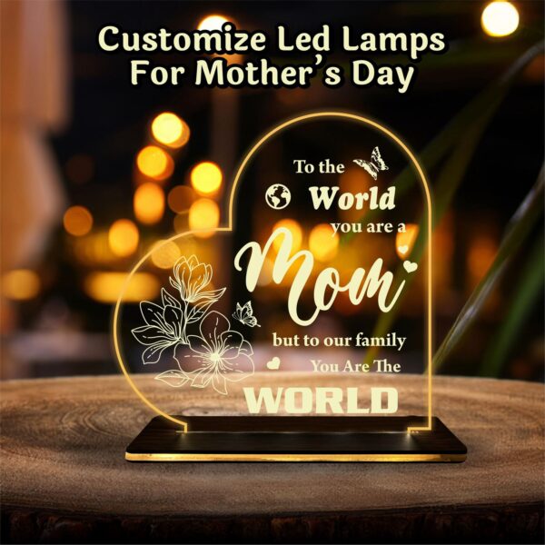 Personalized LED Lamp for Mother’s Day — Heart Shape Design