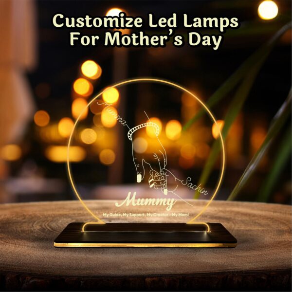 Personalized LED Lamp for Mother’s Day — Heart Shape Design - Image 2