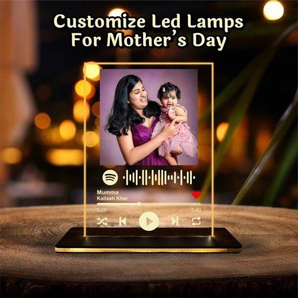 Personalized LED Lamp for Mother’s Day — Heart Shape Design - Image 5