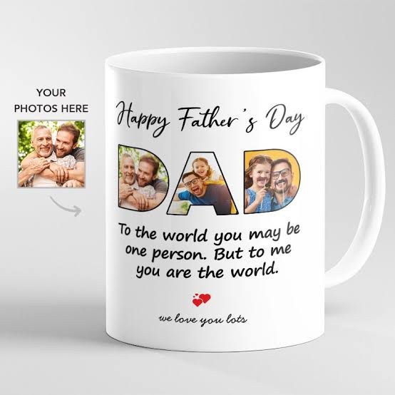 Personalized Father’s Day Photo Mug – “You Are the World” Edition