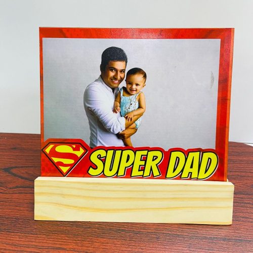 Super Dad Wooden Photo Stand – Father’s Day Special